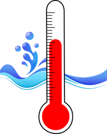 picture of a thermometer in water