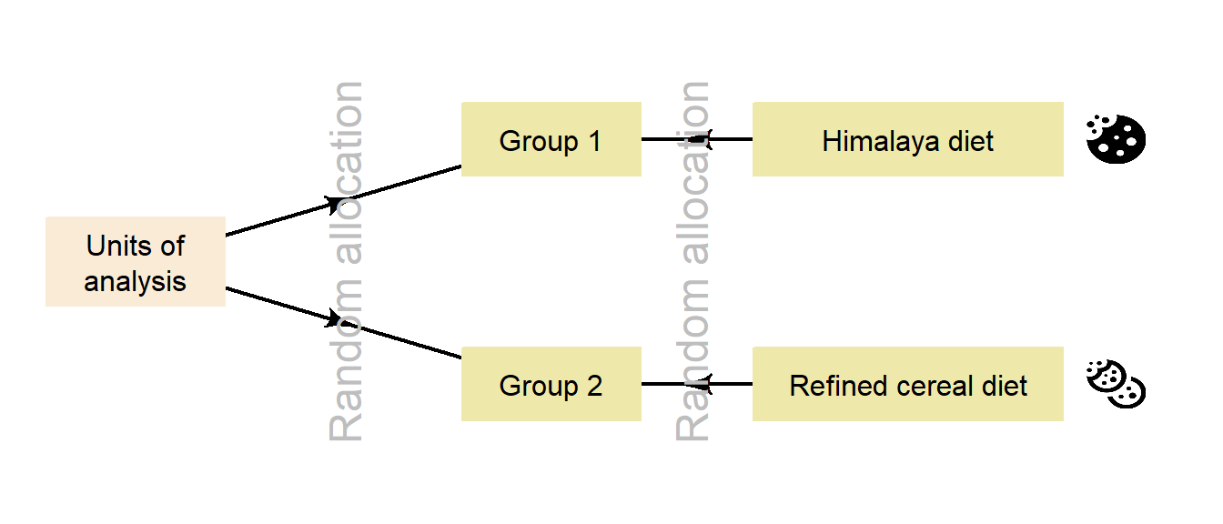 Random allocation can occur in two places for the Himalaya study