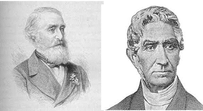 André Guerry (izquierda) y Adolphe Quetelet (derecha), considerado uno de los padres de la sociología, y creador del índice de masa corporal.