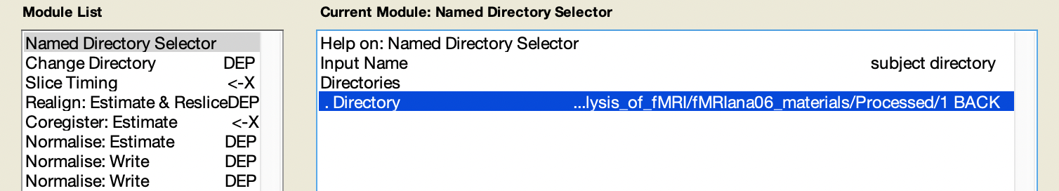 `Named Directory Selector` 中的 `Directory`。