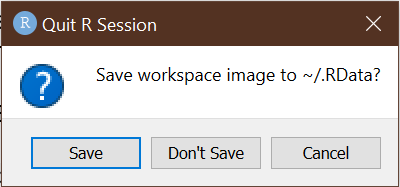 Save workspace dialog box