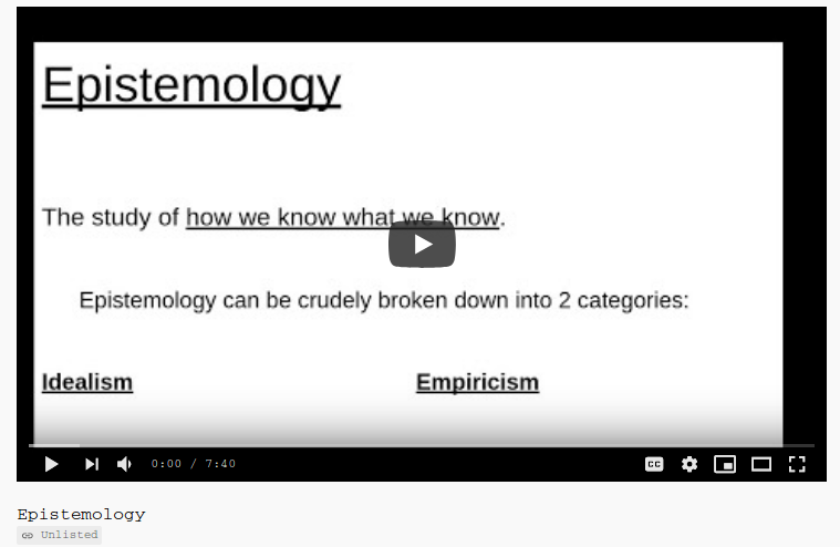 Epistemology 8min