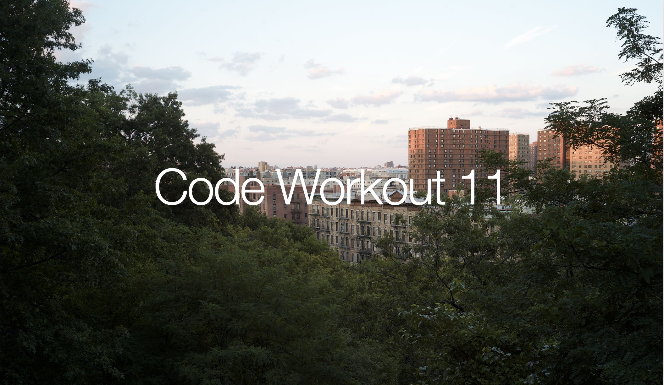 Code Workout 11