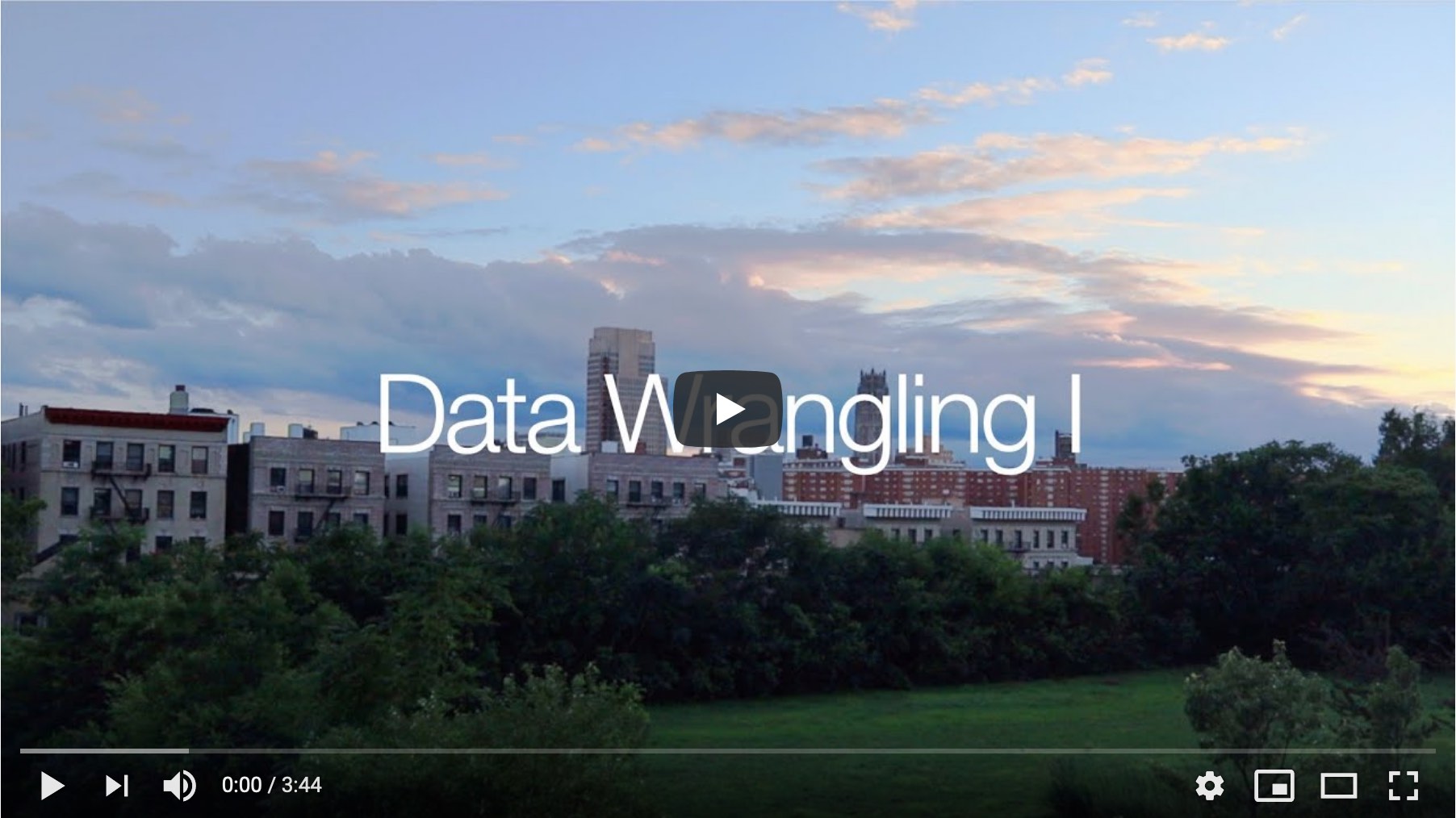 Data Wrangling II