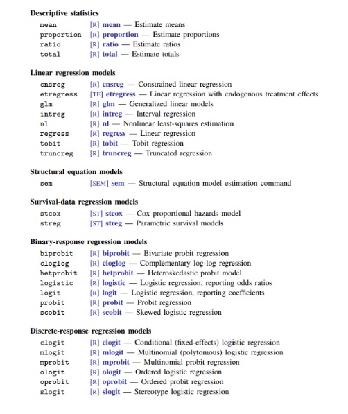 Example of a survey command