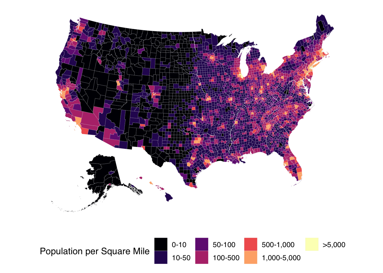 Population Density in the USA