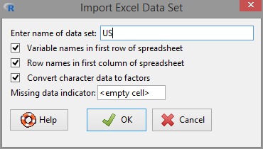 Importation of an Excel file.