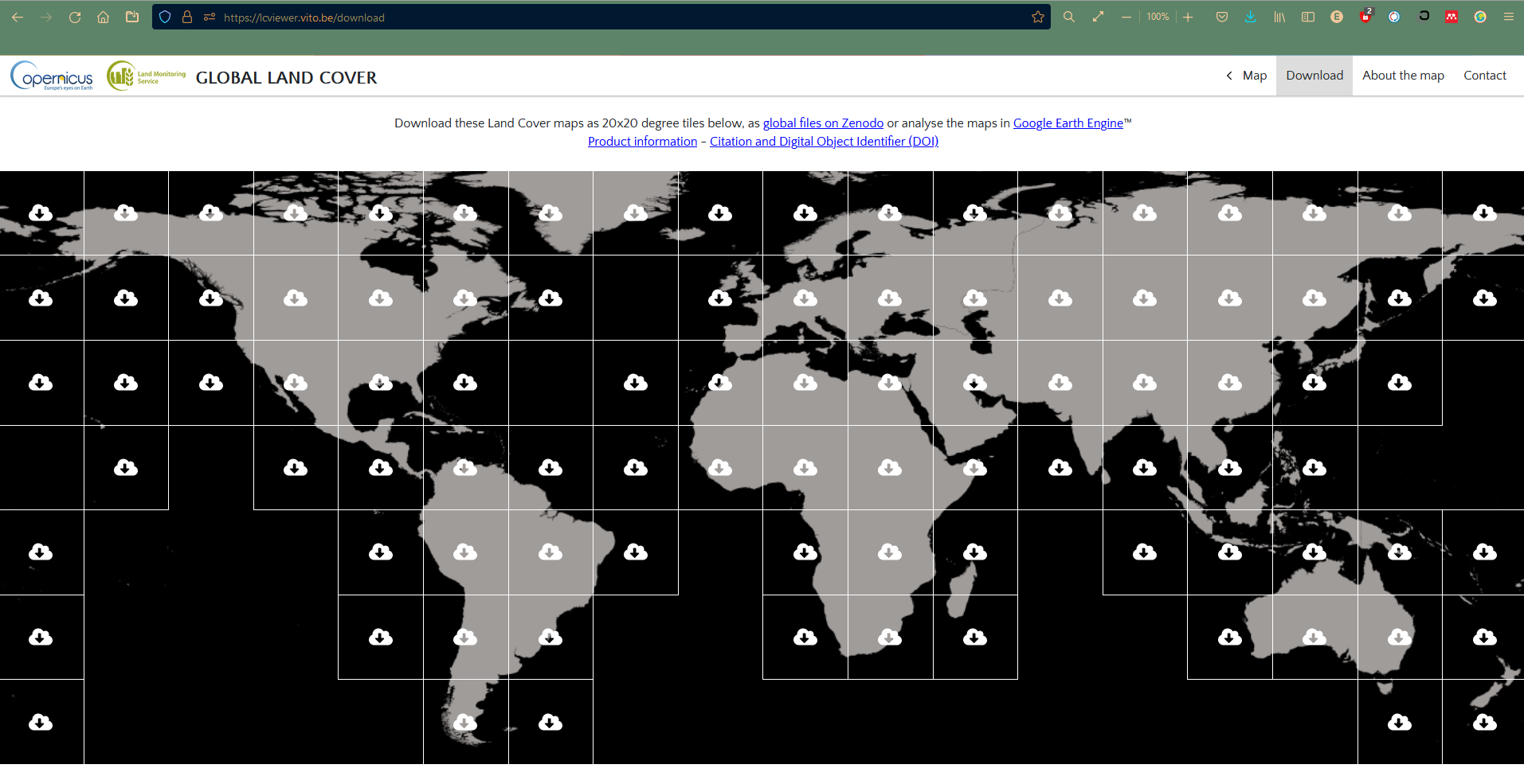 Land Use Map by Copernicus Land Monitoring Service