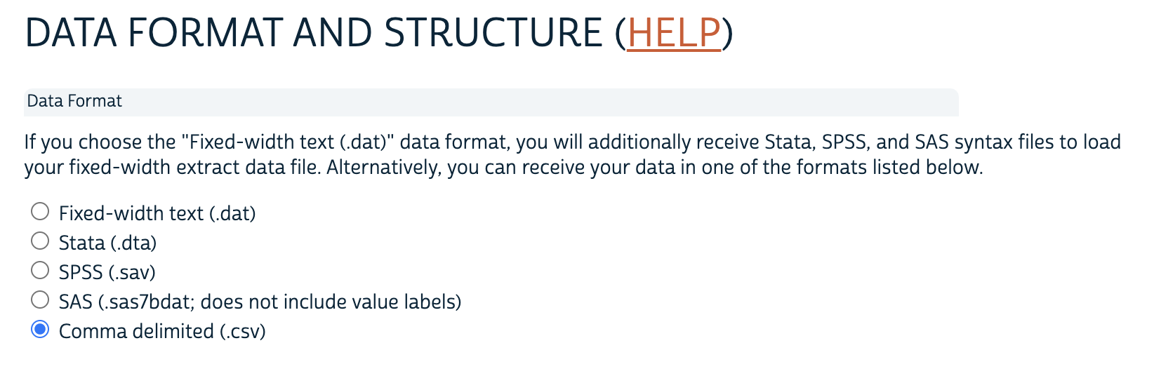 Creating a csv file in other format than comma for master or