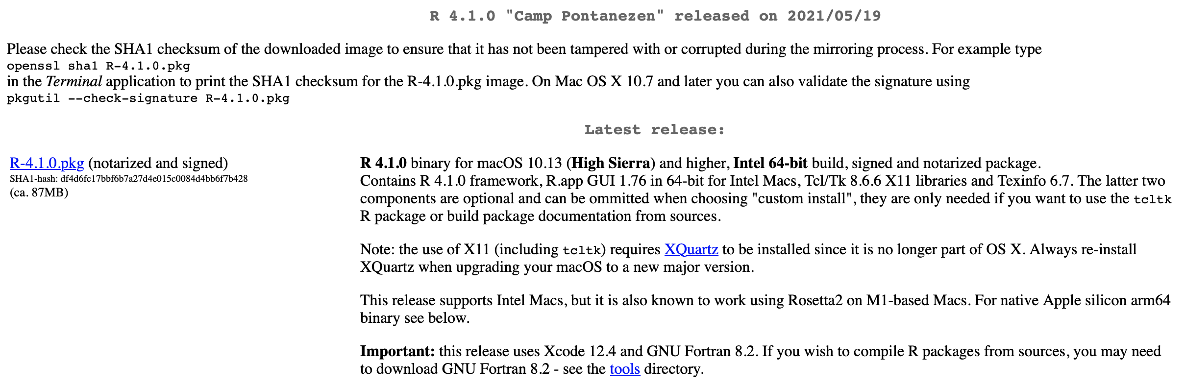 install xquartz for r