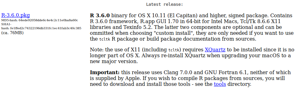 Installer para sistema operativo Mac OS