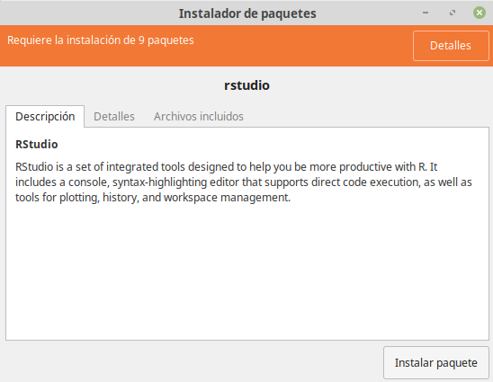 Instalación de RStudio para Linux