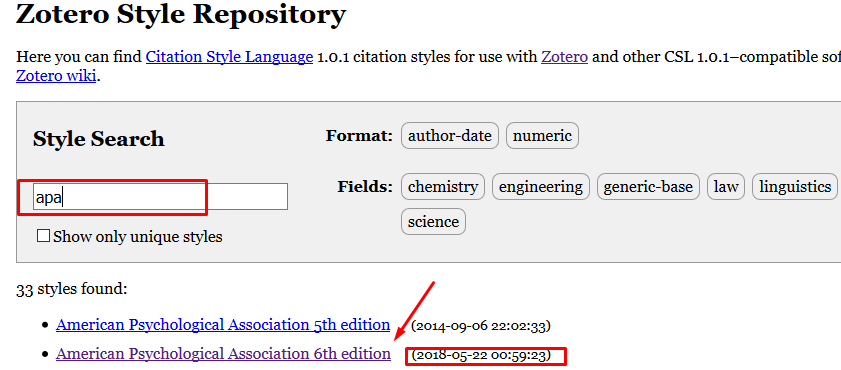 Descarga de archivo CSL para formato de referencias