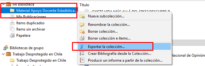 Construcción de archivo de referencia bibligráficas usando Zotero