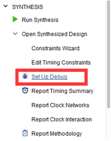 综合后选择“Set Up Debug”