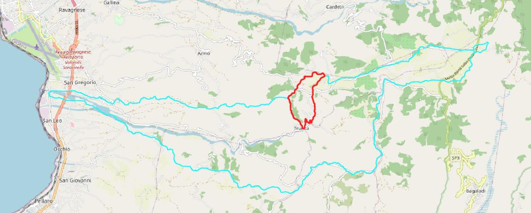 Bacino idrografico Valanidi estratto con procedure Qgis