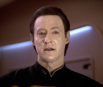 Data in the science fiction series Star Trek: The Next Generation. (Image from Wikipedia).