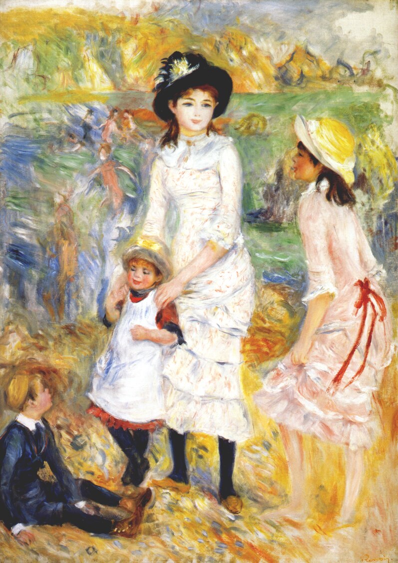 Children on the seashore (1883) Pierre-Auguste Renoir