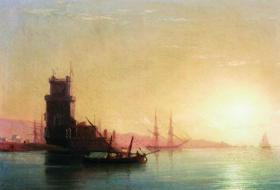 Lisbon, Sunrise (1860) Ivan Aivazovsky