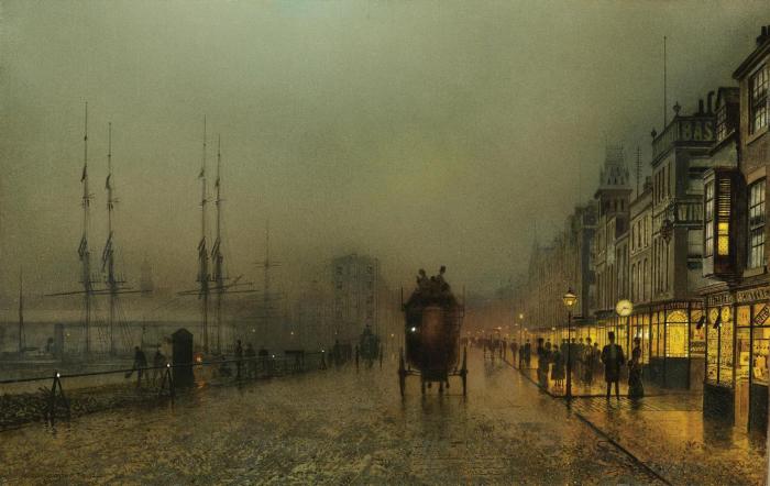 Saturday night, on the Clyde at Glasgow (XIX cent.) John Atkinson Grimshaw