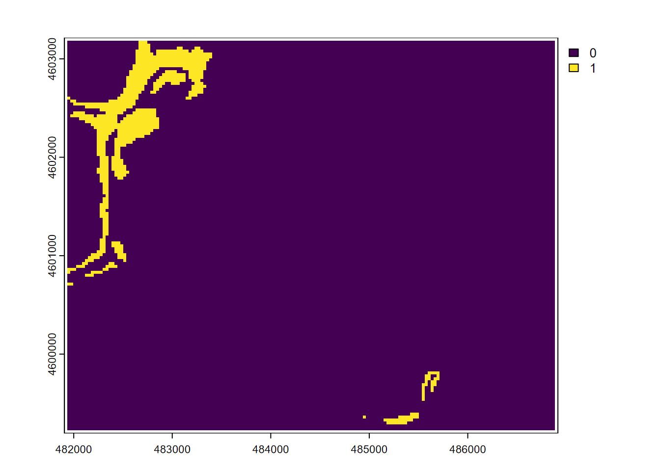 Boolean intersection: (slope > 30) * (elev > 2000)” width=“75%” />
<p class=