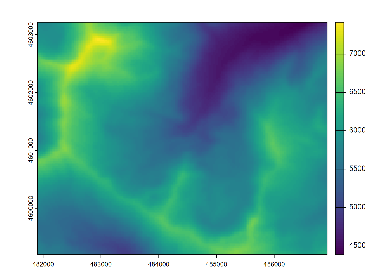 Map algebra conversion of elevations from metres to feet