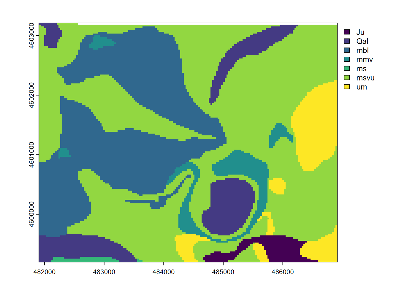 Marble Mountains geology raster