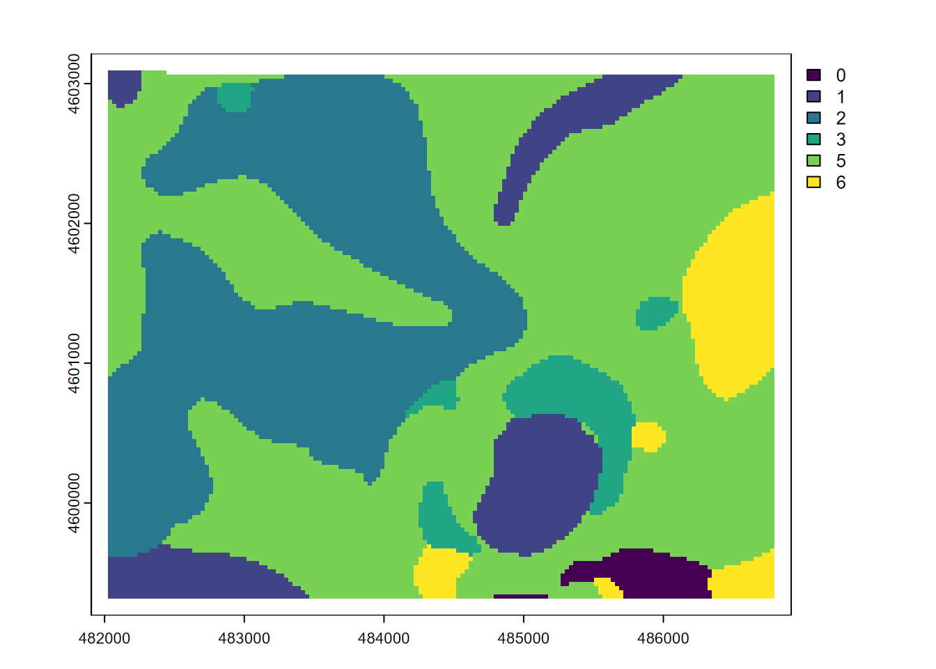 Modal geology in 9x9 neighborhoods