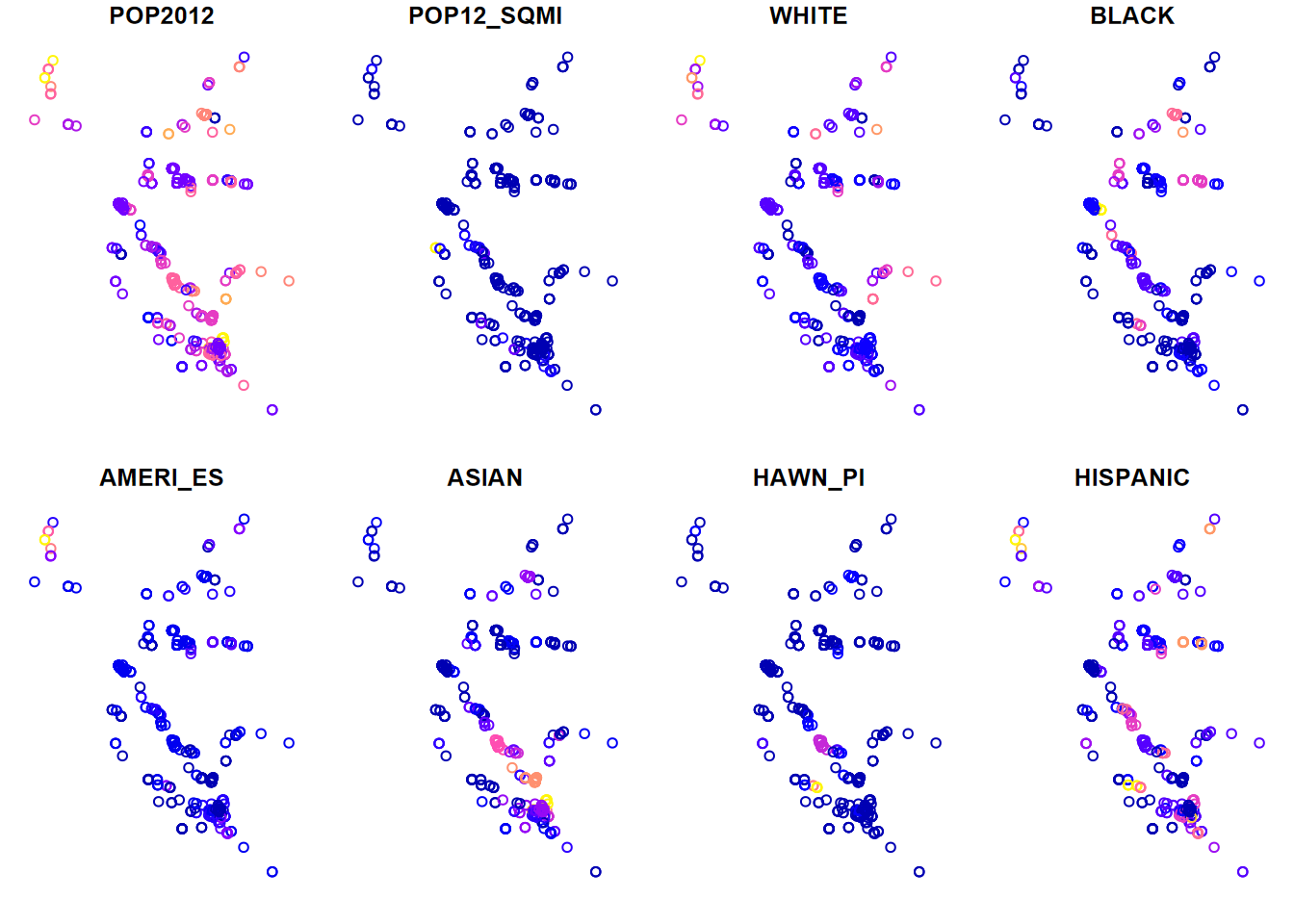 TRI points with census variables added via a spatial join