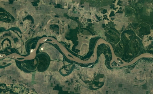 Meandering river