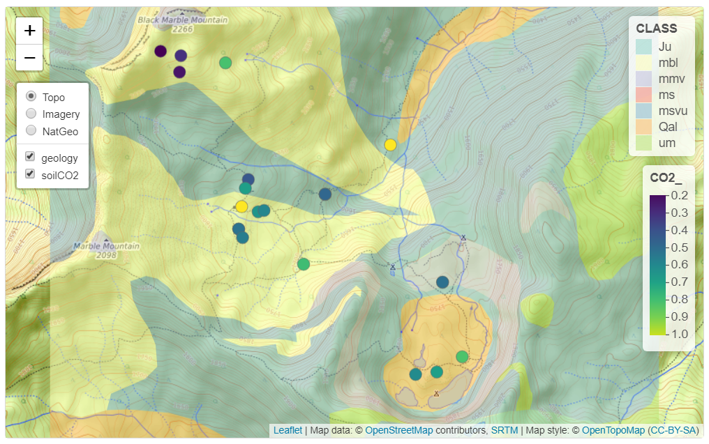 View (interactive) mode of tmap with selection of basemaps