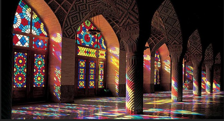 Beautiful Islamic Glassware in a Mosque