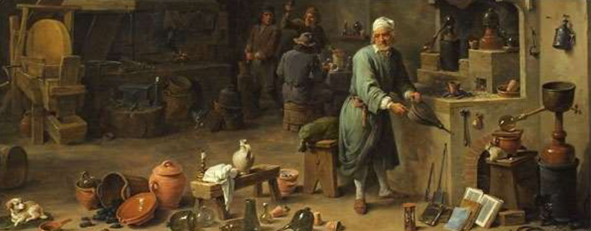 A Western Alchemist in his Workshop