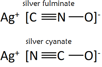 Silver Fulminate and Silver Cyanate