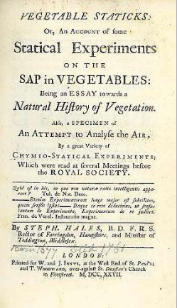 A Page of *Vegetable Staticks