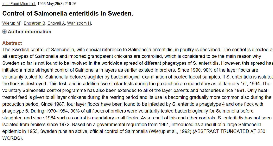 *Salmonella*-Free Chicken?