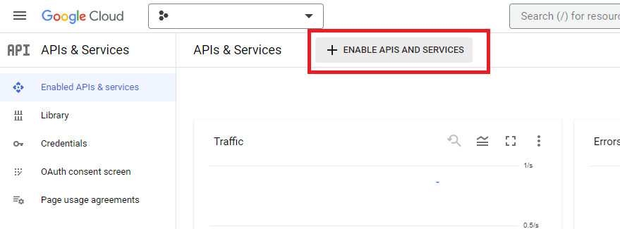 Enabling APIs and Services