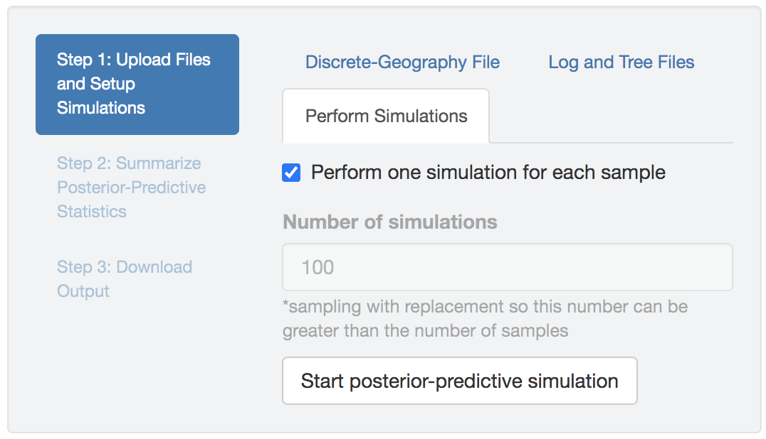 Start posterior-predictive simulations.