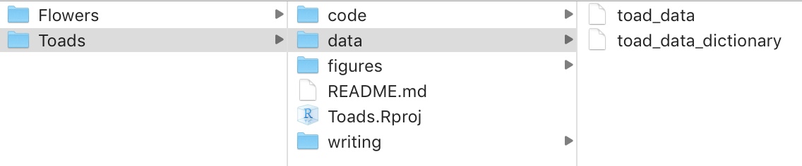 Example folder structure