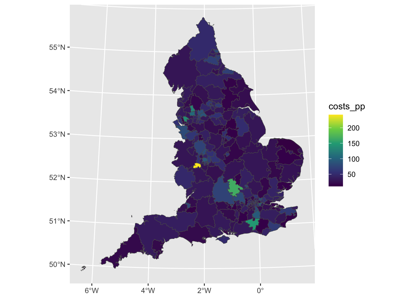 The prescribing of antidepressants for each CCG / PCT.