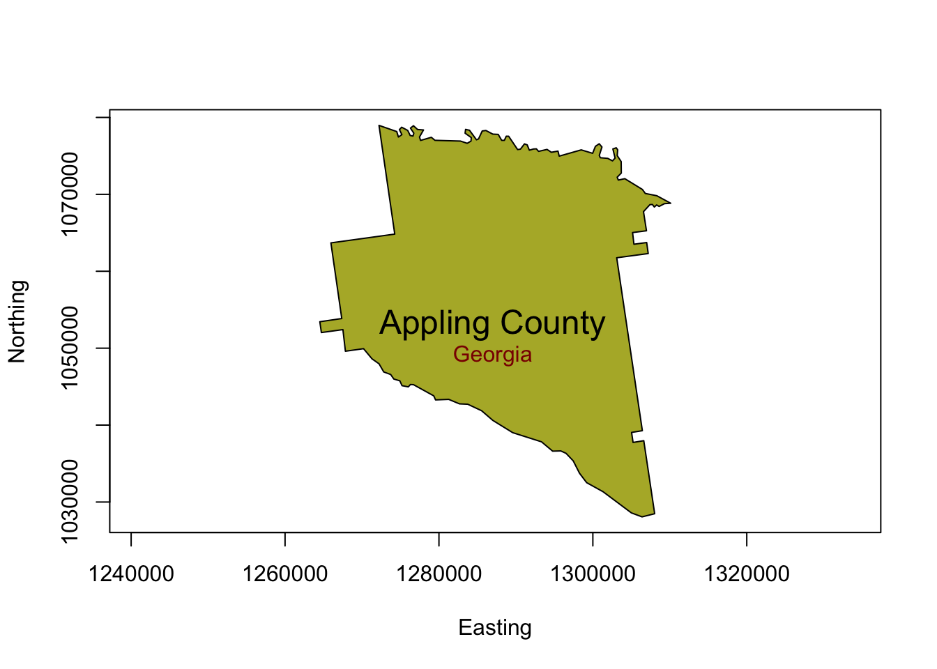 Appling County with text