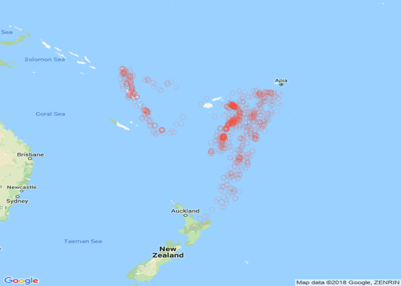 Plotting points with a Google map context