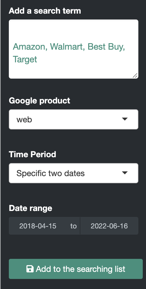  Google Specific Date - Interface UI 