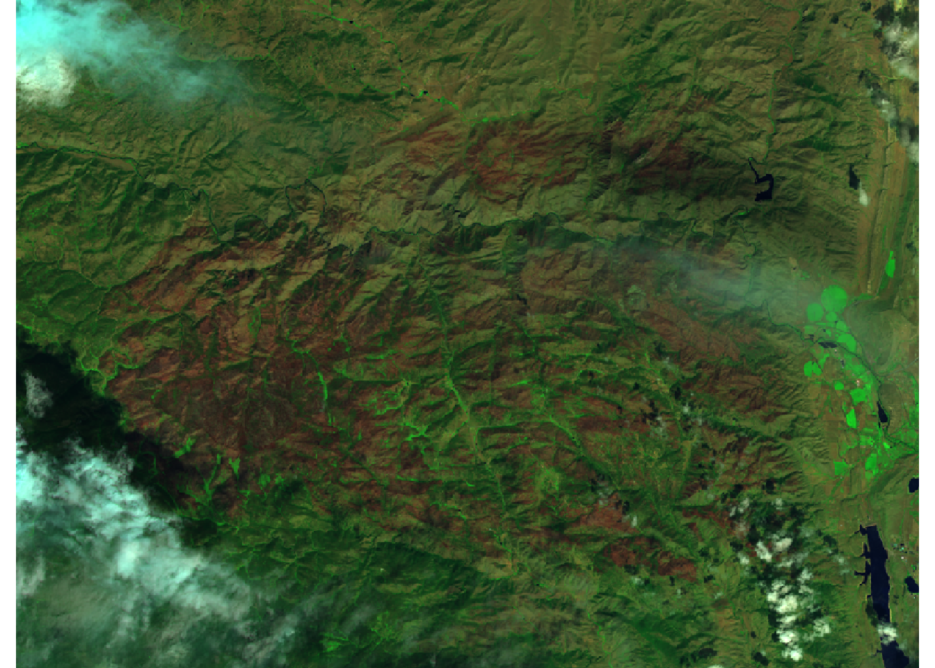 False-color image of 2013 post-fire vegetation condition on the High Park fire.