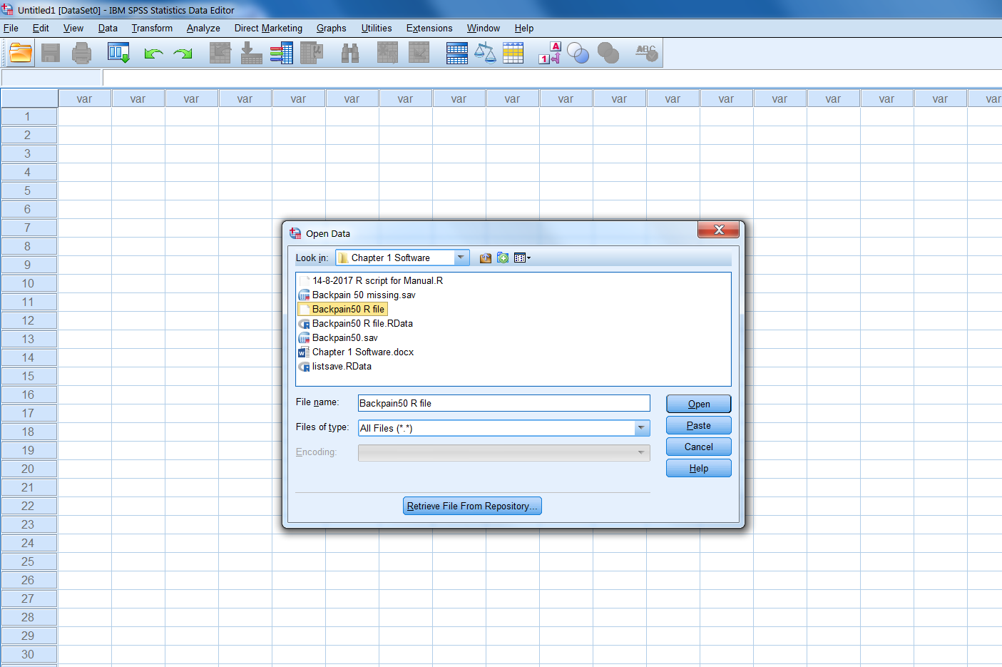 spss 23 export algorithm