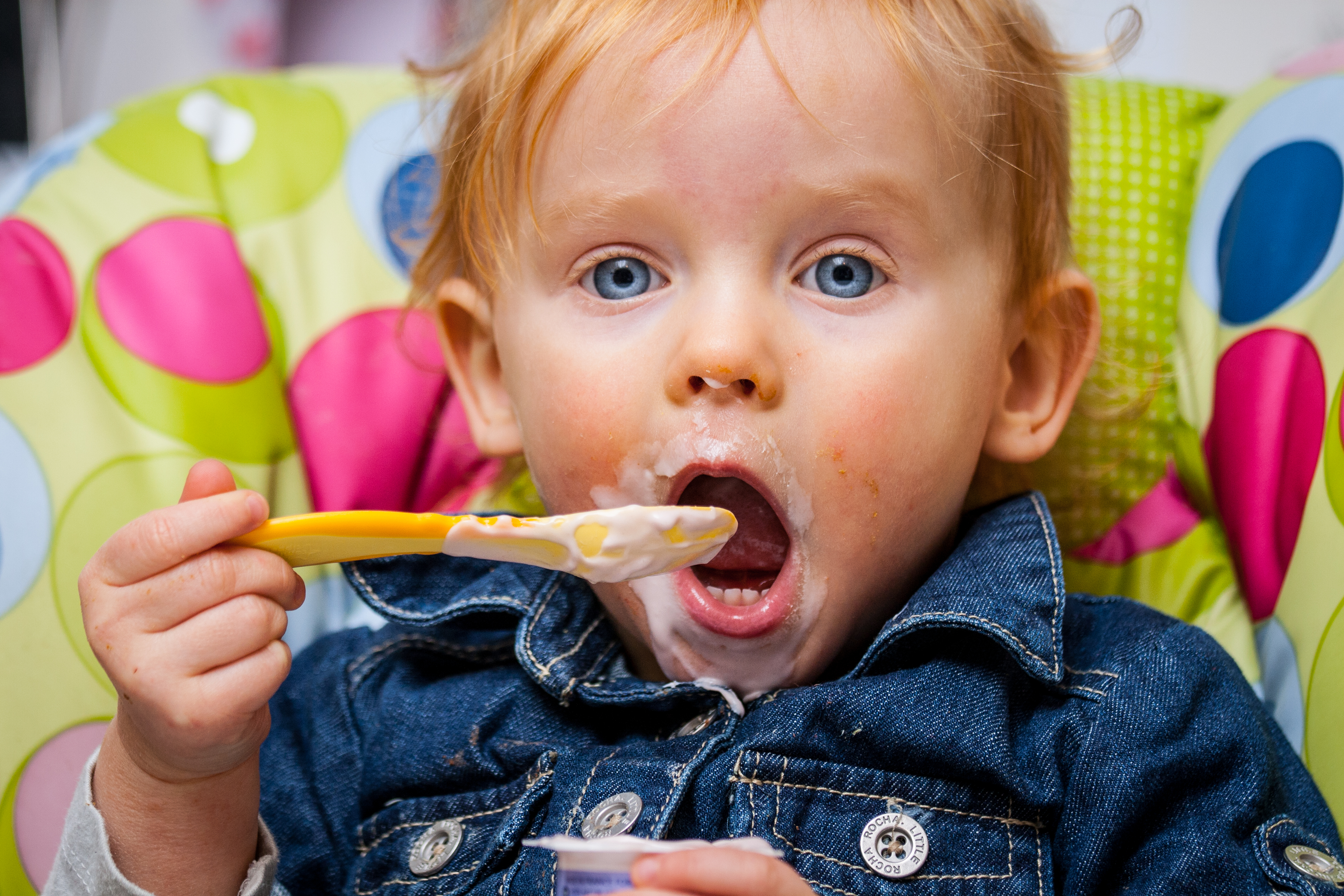 Self-feeding develops fine motor skills