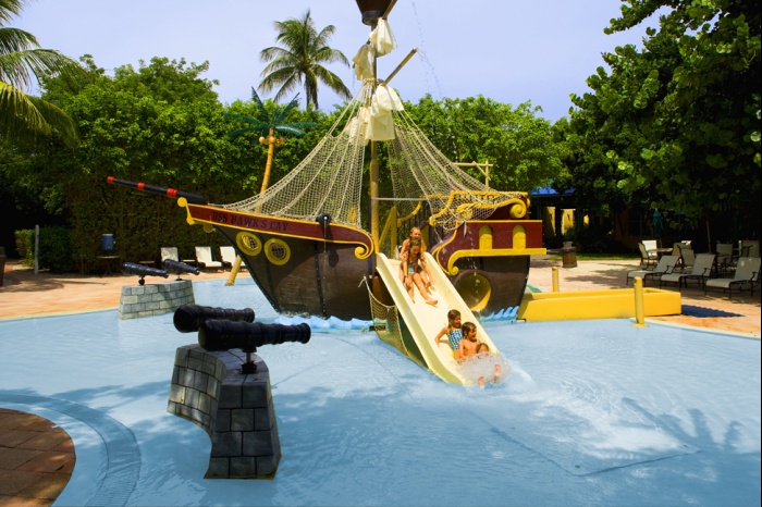 Despite what you might find at family friendly waterparks -- this is NOT how real pirate swimming lessons look.