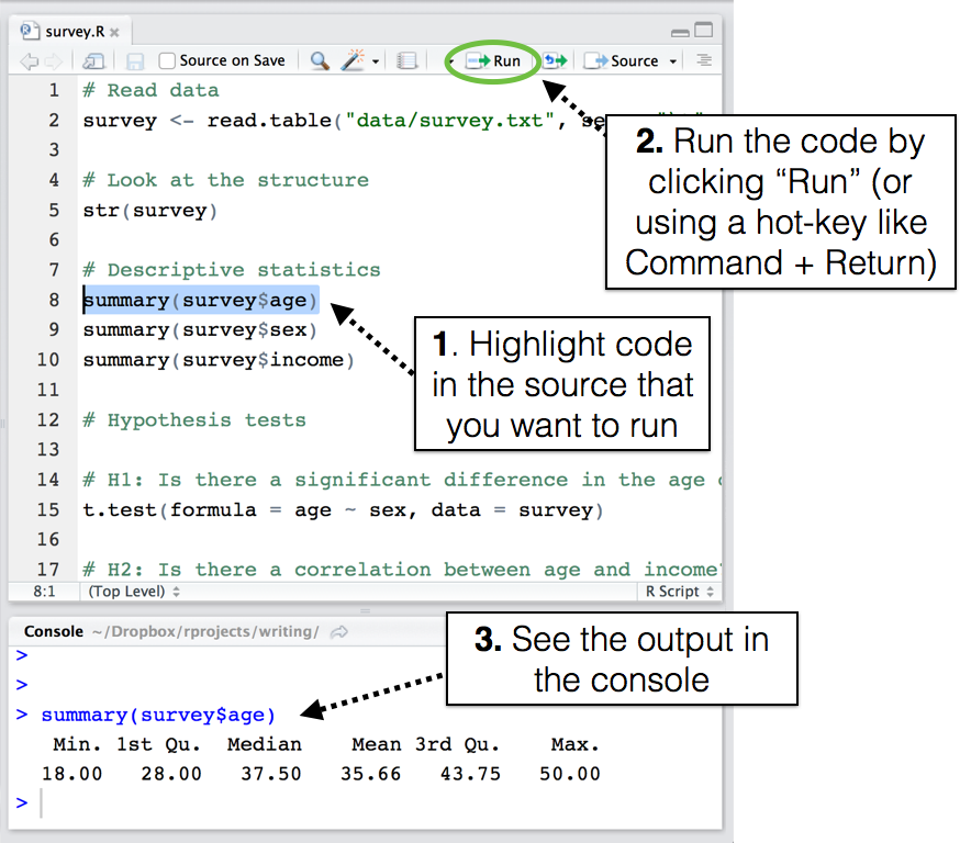 Run console command