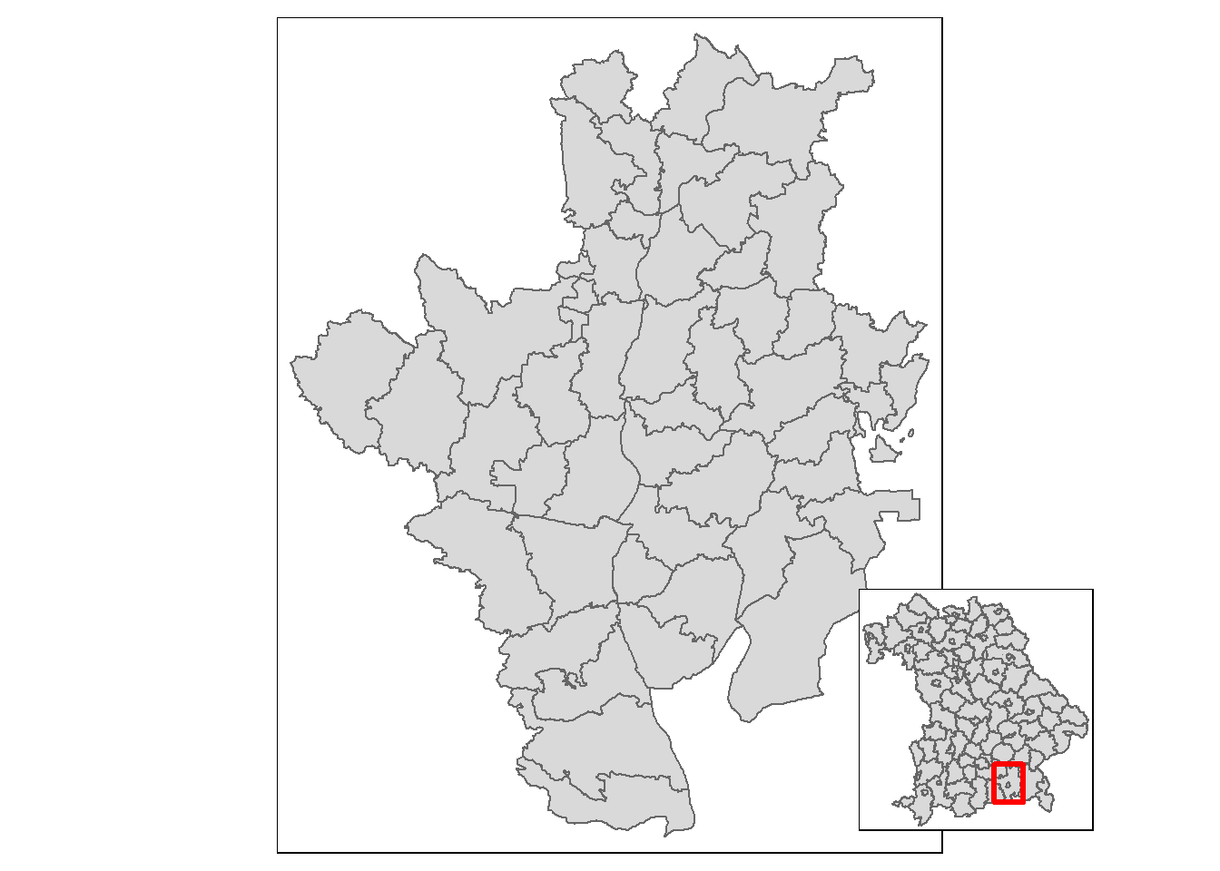 Towns and communities of the district of Rosenheim