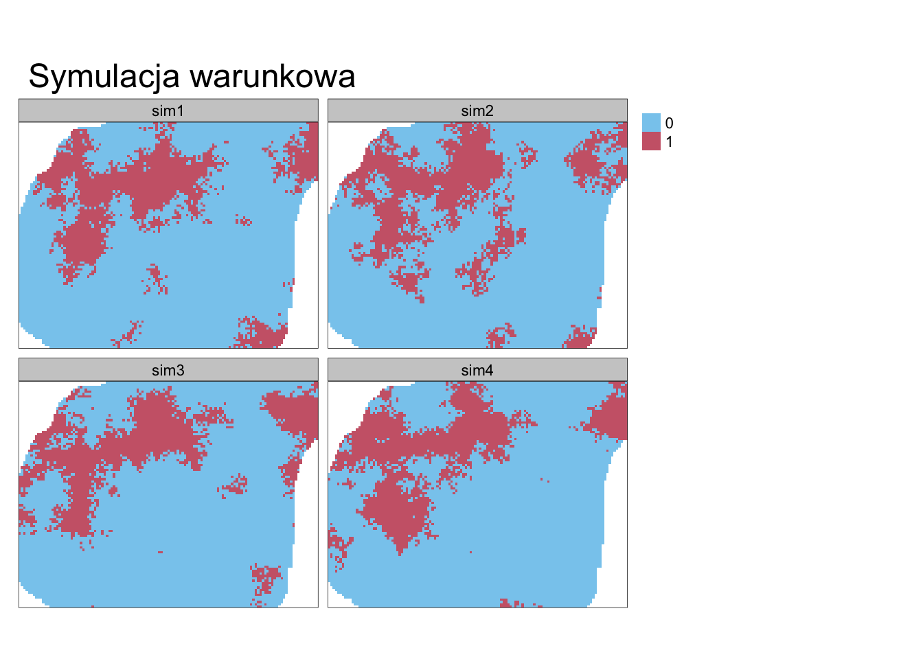 Przykłady symulacji danych kodowanych.